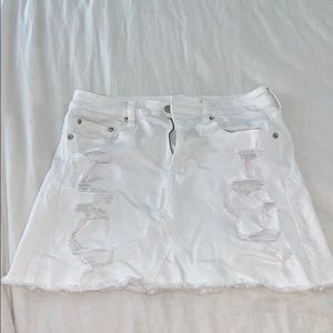 white jean skirt